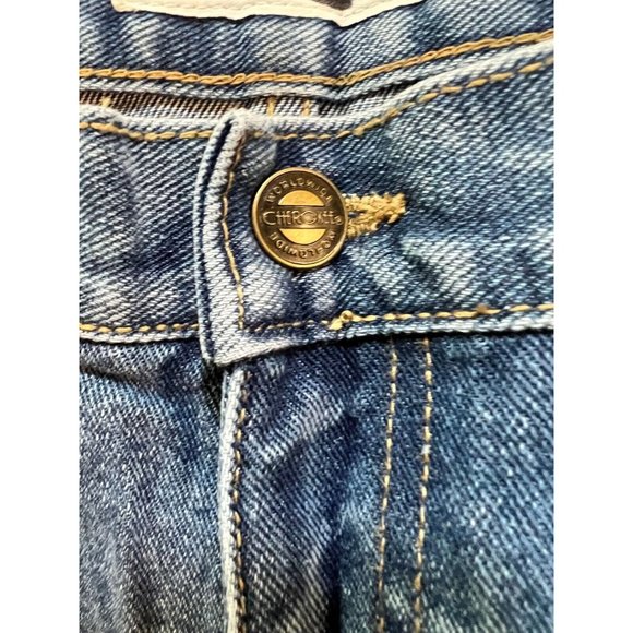 Cherokee‎ Pants Mens 44 Blue Denim Belted Pocketed Jeans Men 44x30 - Picture 5 of 13
